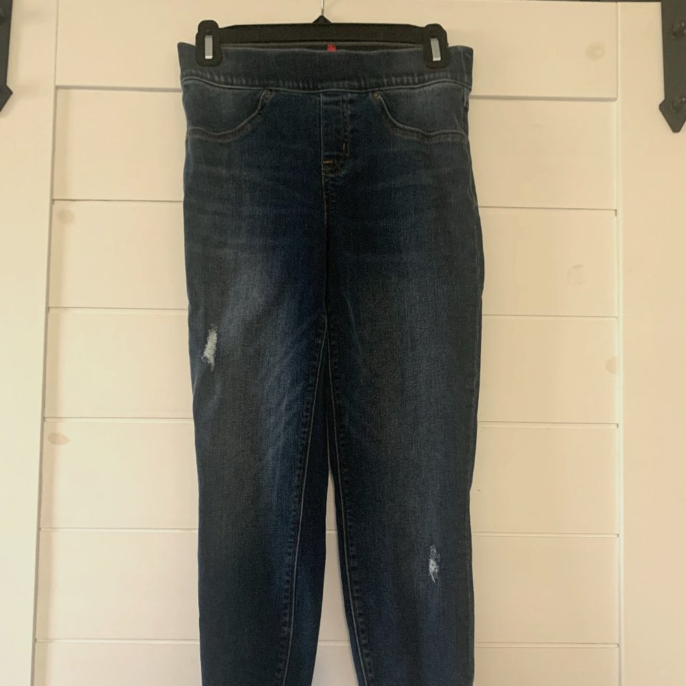 Spanx distressed ankle skinny jeans ✨